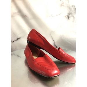 Enzo Angiolini Red Leather Loafers